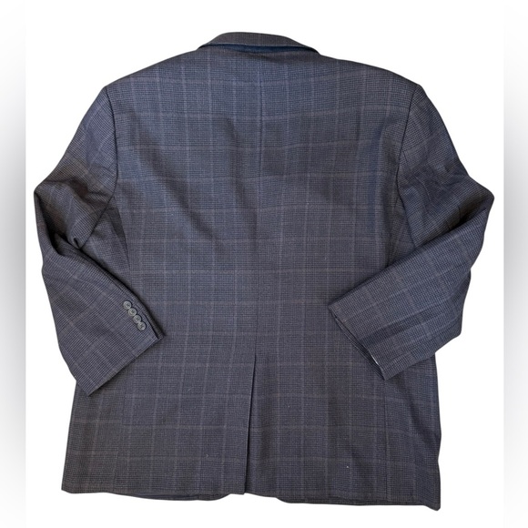 Joseph & Feiss Gold 100% Wool Plaid Sport Coat Blazer 52 Regular | Classic - Picture 3 of 5